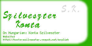 szilveszter konta business card